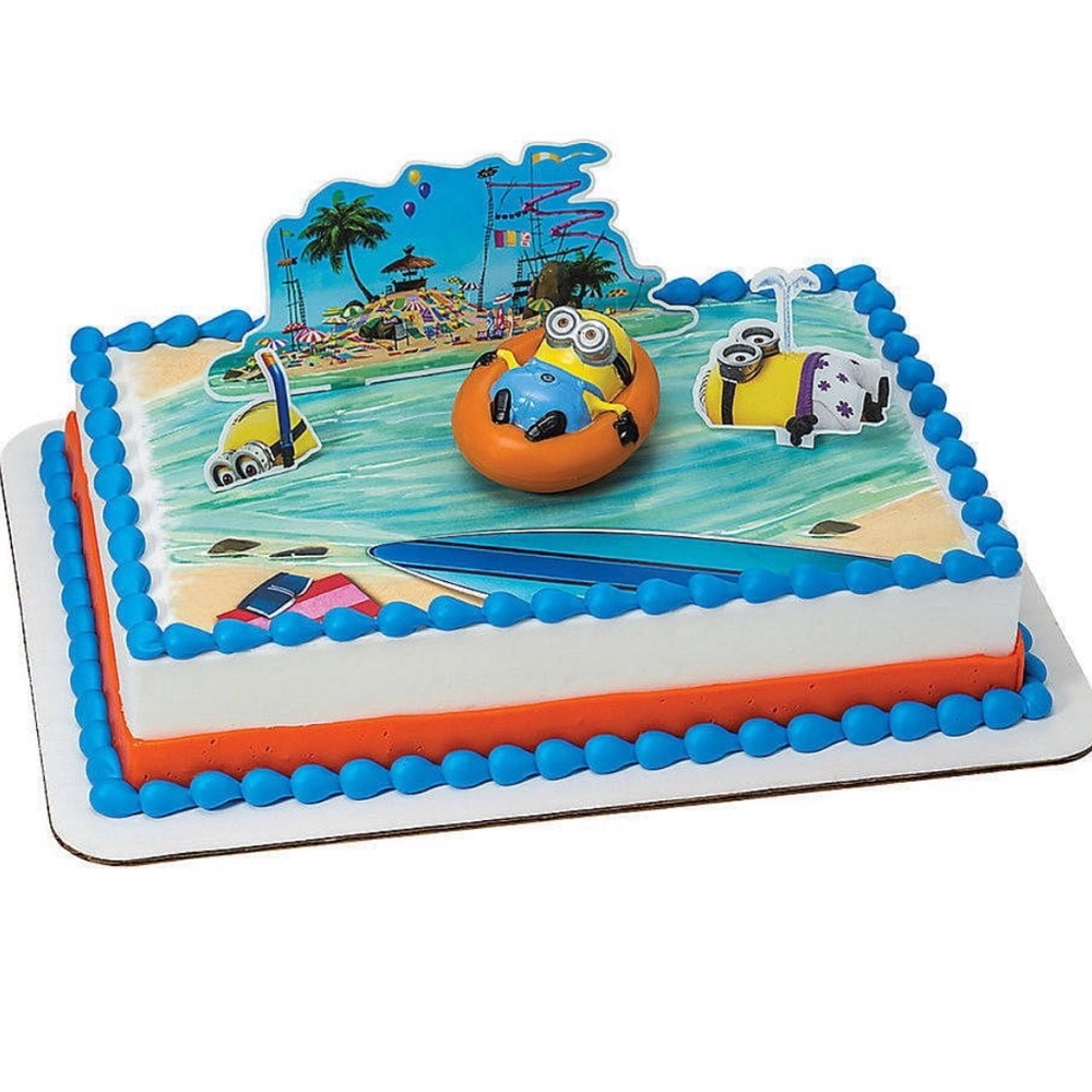 Minions Beach Party Cake Topper Set - Picture 5 of 9